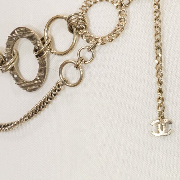 RUNWAY CHANEL 2006 COLLECTION CC METAL RHINESTONE CHAIN BELT/NECKLACE - Picture 7 of 13